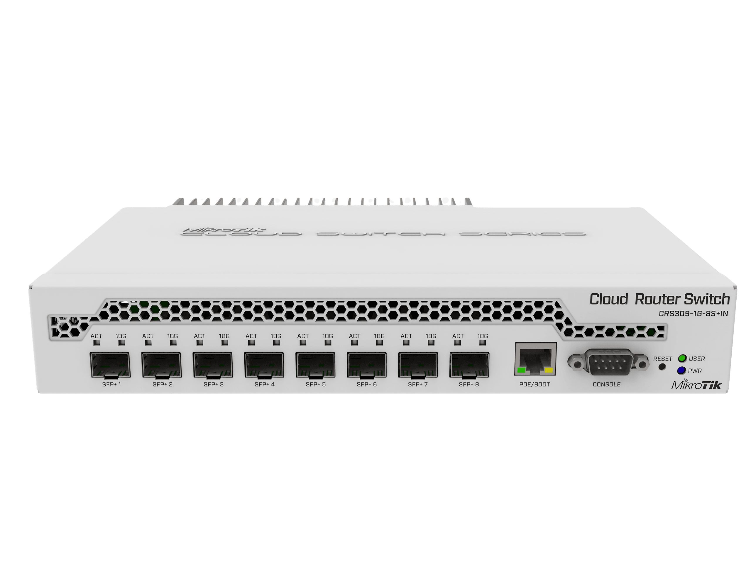  MikroTik CRS309-1G-8S+IN 8 SFP+ Port Cloud Router Switch Front Image