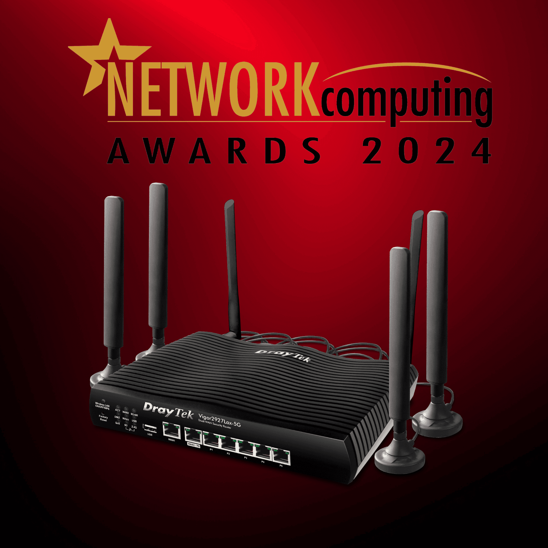DrayTek Vigor 2927LAX-5G Wins Network Computing Awards' Product of the Year