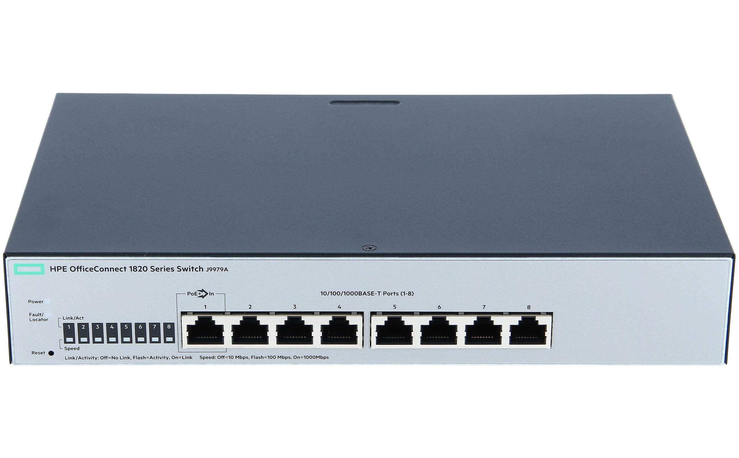 HPE 1820 8-Port Switch J9979A Front Image