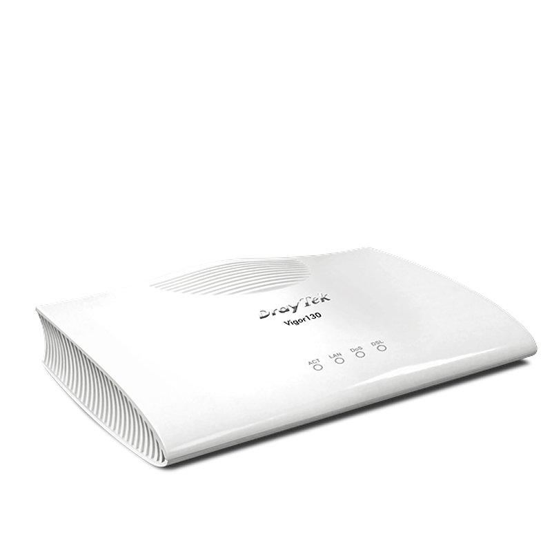DrayTek Vigor 130 Wired VDSL & ADSL2+ Modem Front Angle Image