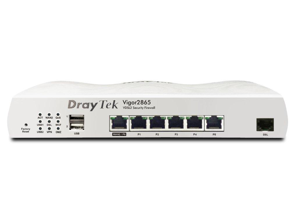 DrayTek Vigor V2865 Wired VDSL2 Multi-WAN Router Front Image