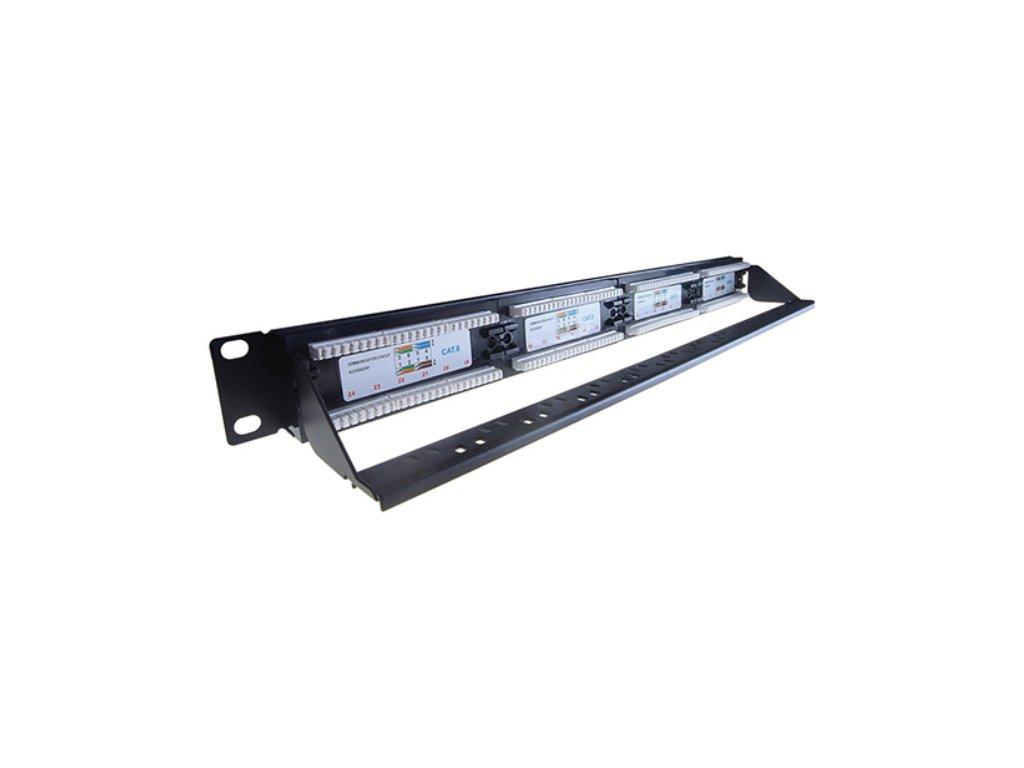 24 Port CAT6 Patch Panel with Lacing Bar