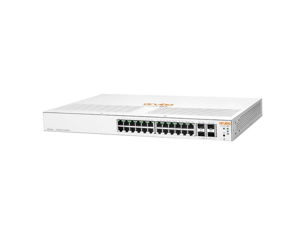 Aruba JL682A 24-port Switch Front Angle 
