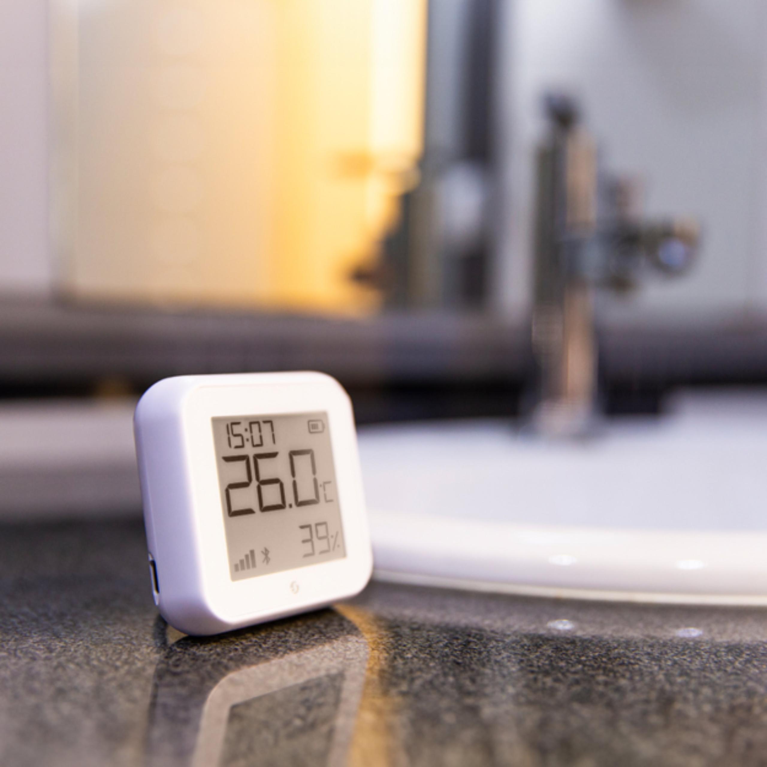 Shelly H&T Gen3 Smart Temperature & Humidity Sensor - Wi-Fi/Bluetooth, App Control, LCD Display