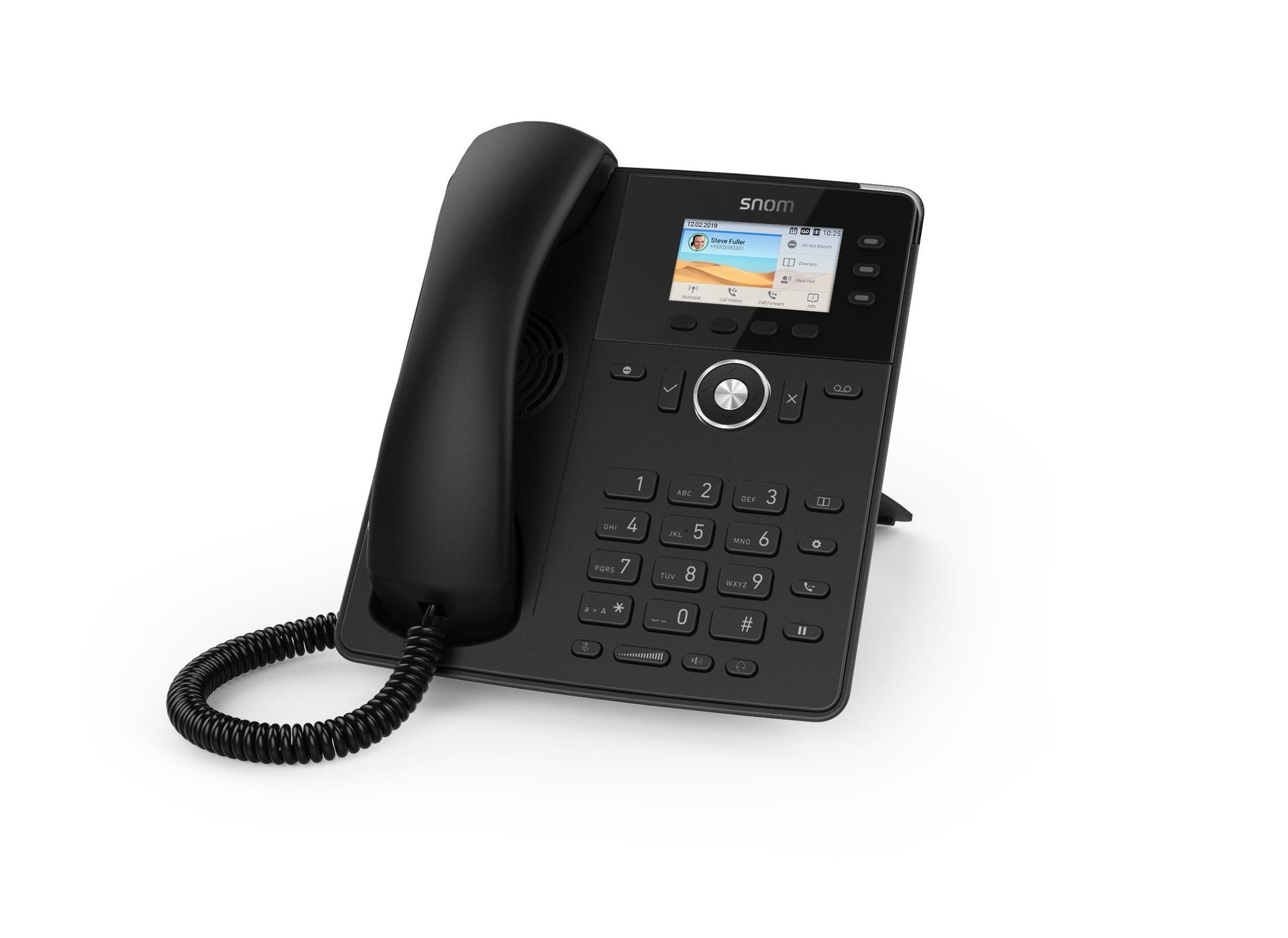 Snom D717 IP Desk Phone Side Angle (Black)