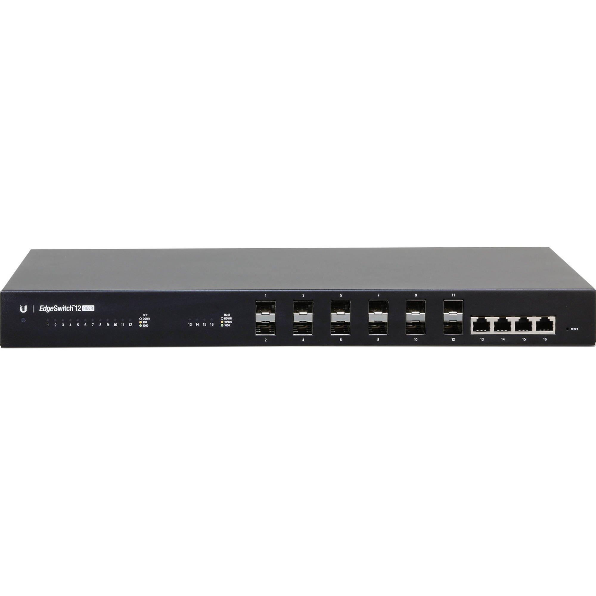 ubiquiti es12f switch front