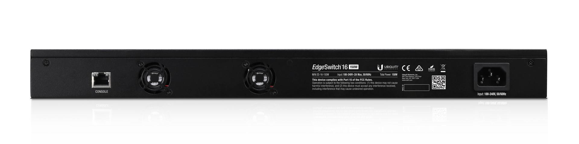 Ubiquiti ES-16-150W EdgeSwitch Back 