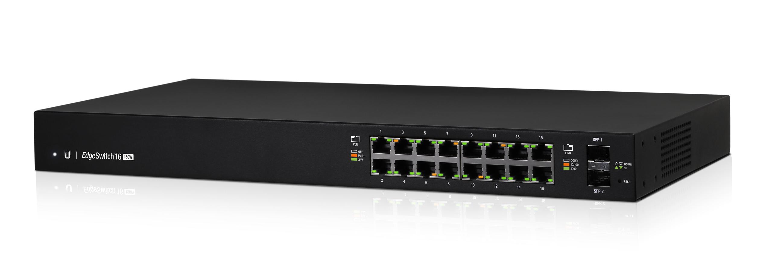 Ubiquiti ES-16-150W EdgeSwitch Front Angle