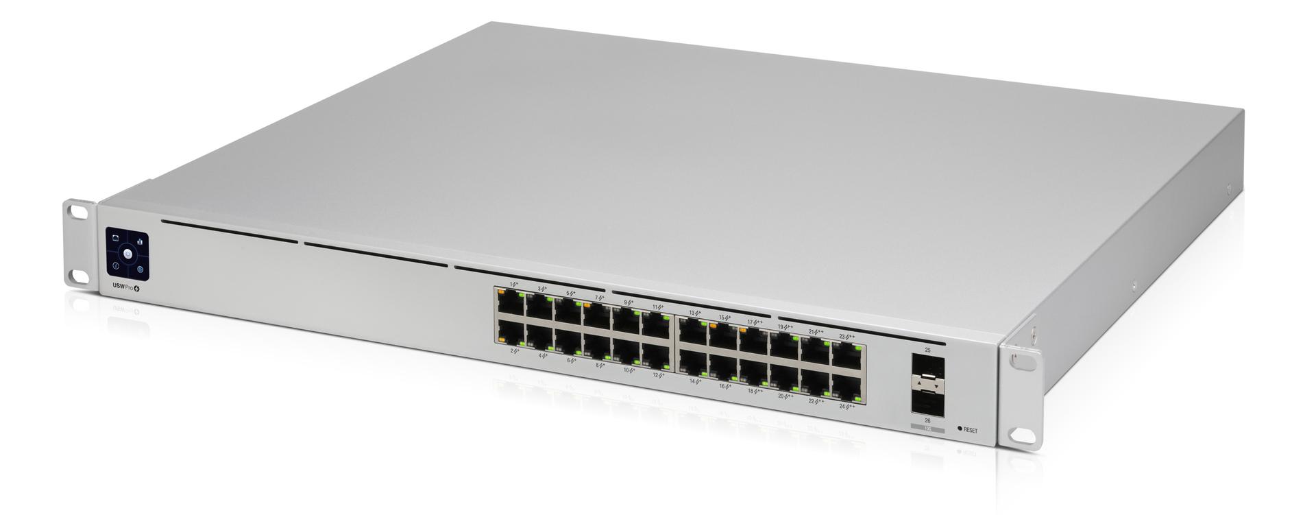 Ubiquiti UniFi USW-PRO-24-POE Gen2 24-Port Gigabit Switch Top Angle