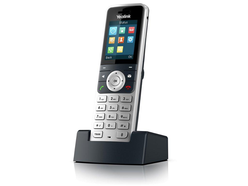 Yealink W53H IP DECT Handset Side Image with Cradle