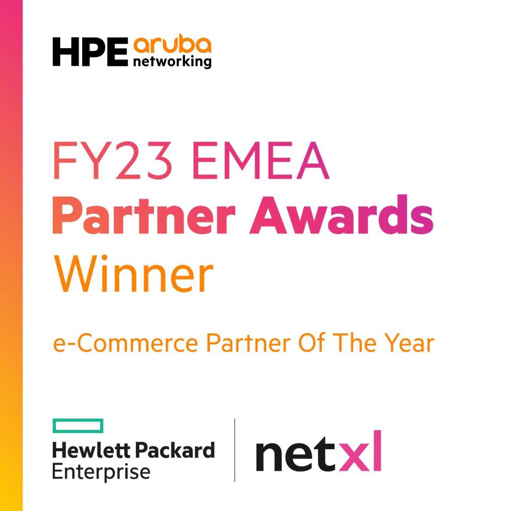 NetXL Awarded HPE Aruba Networking’s EMEA e-Commerce Partner of the Year