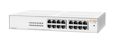 Aruba Instant On 1430 16-Port Unmanaged Gigabit Switch (R8R47A) Front Angle