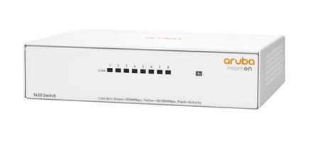 Aruba Instant On 1430 R8R45A 8G Unmanaged Switch Front Angle Image