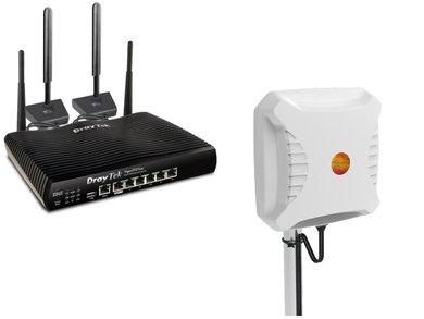 DrayTek V2927Lac WiFi 5 VPN Router & Poynting XPOL-2 Antenna