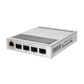 MikroTik CRS305-1G-4S+IN 5 Port Switch Front Angle