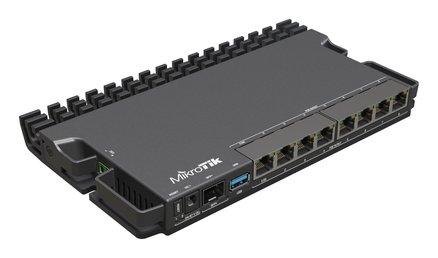 MikroTik RB5009 8-Port PoE Router (RB5009UPr+S+IN) Side Angle Image