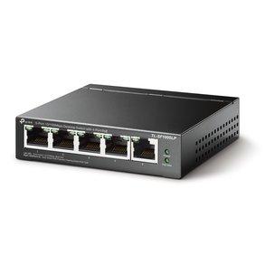 TP-Link TL-SF1005LP 5-Port Unmanaged PoE Switch Front Angle Image