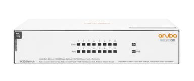 Aruba Instant On 1430 8-Port PoE Unmanaged Switch (R8R46A) Datasheet Front Image