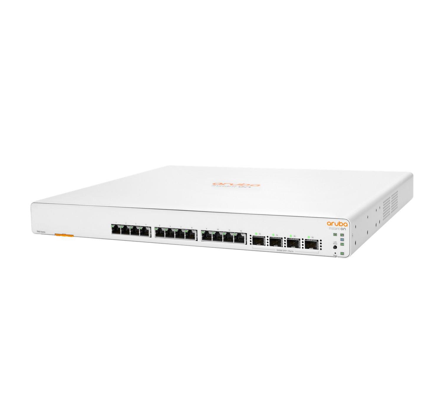 Aruba Instant On 1960 12-port Switch Side Angle