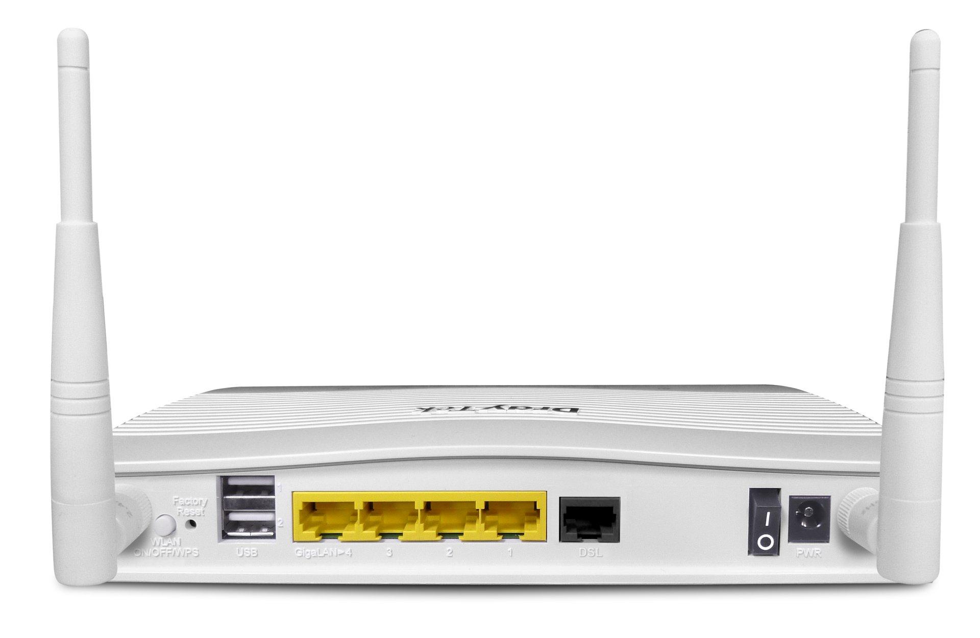 DrayTek V2763AC VDSL Wireless Router Back Image