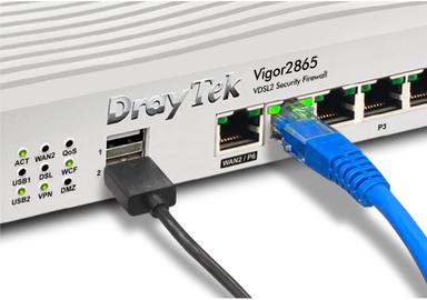 DrayTek Vigor V2865 Wired VDSL2 Multi-WAN Router Ports