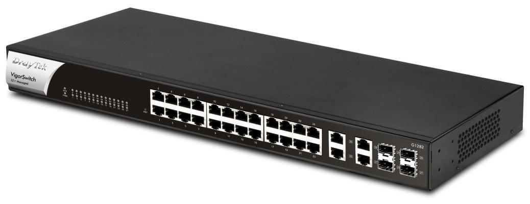 DrayTek VSG1282 24-Port Smart Managed Gigabit Switch Side View