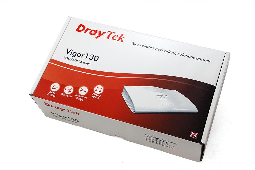 DrayTek Vigor 130 Wired VDSL & ADSL2+ Modem Box Image