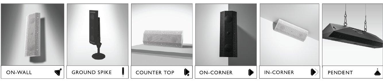 Lithe Audio iO1 Indoor & Outdoor Speakers 6 Mounting Options
