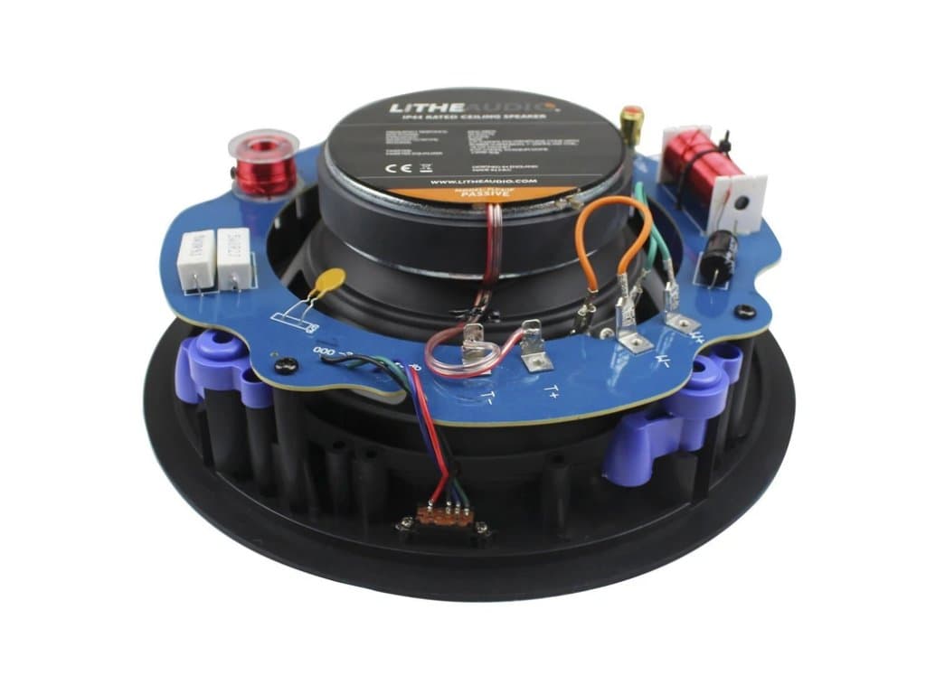Altoparlante Da Soffitto Passivo Lithe Audio 6.5" - 60W, 8 Ohm, Bianco, Griglia Magnetica, Alta Fedeltà
