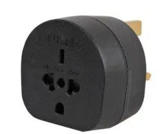 EU to UK Plug Flat Adapter PSUUKEU in Black