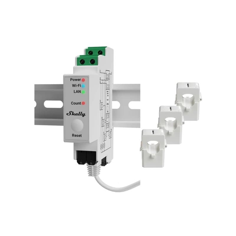 Shelly Pro 3EM DIN Rail Three-Phase Energy Meter