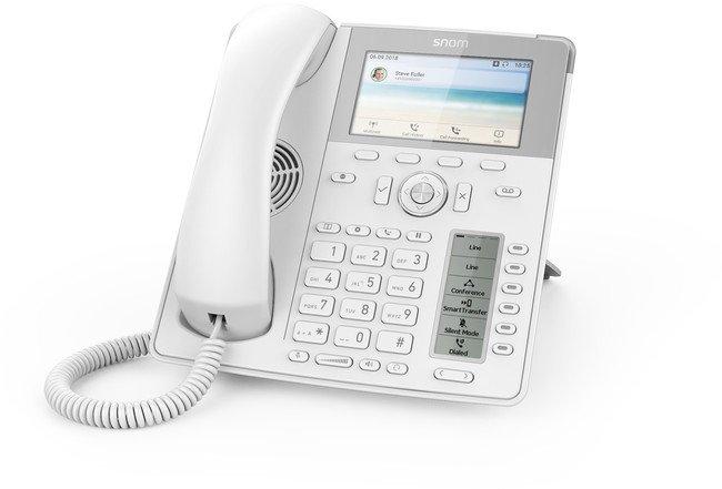Snom D785W IP VoIP Phone in White Front Angle