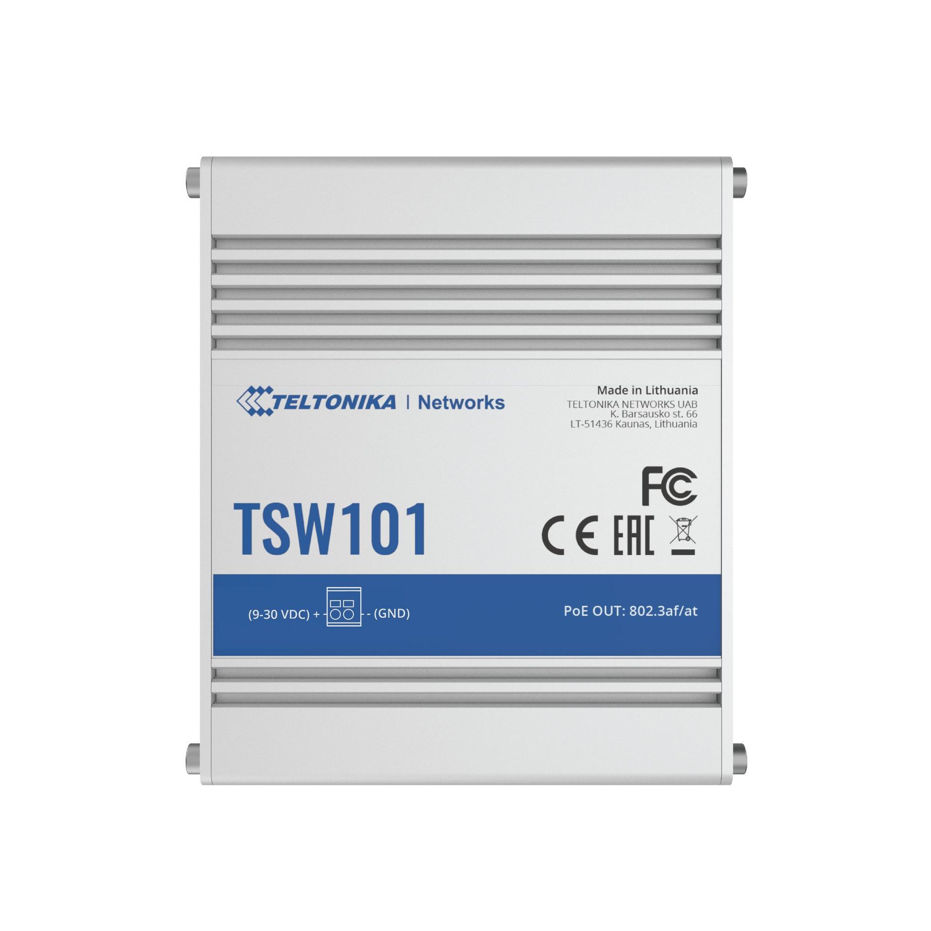 Teltonika TSW101 Automotive PoE+ Switch Front Image 