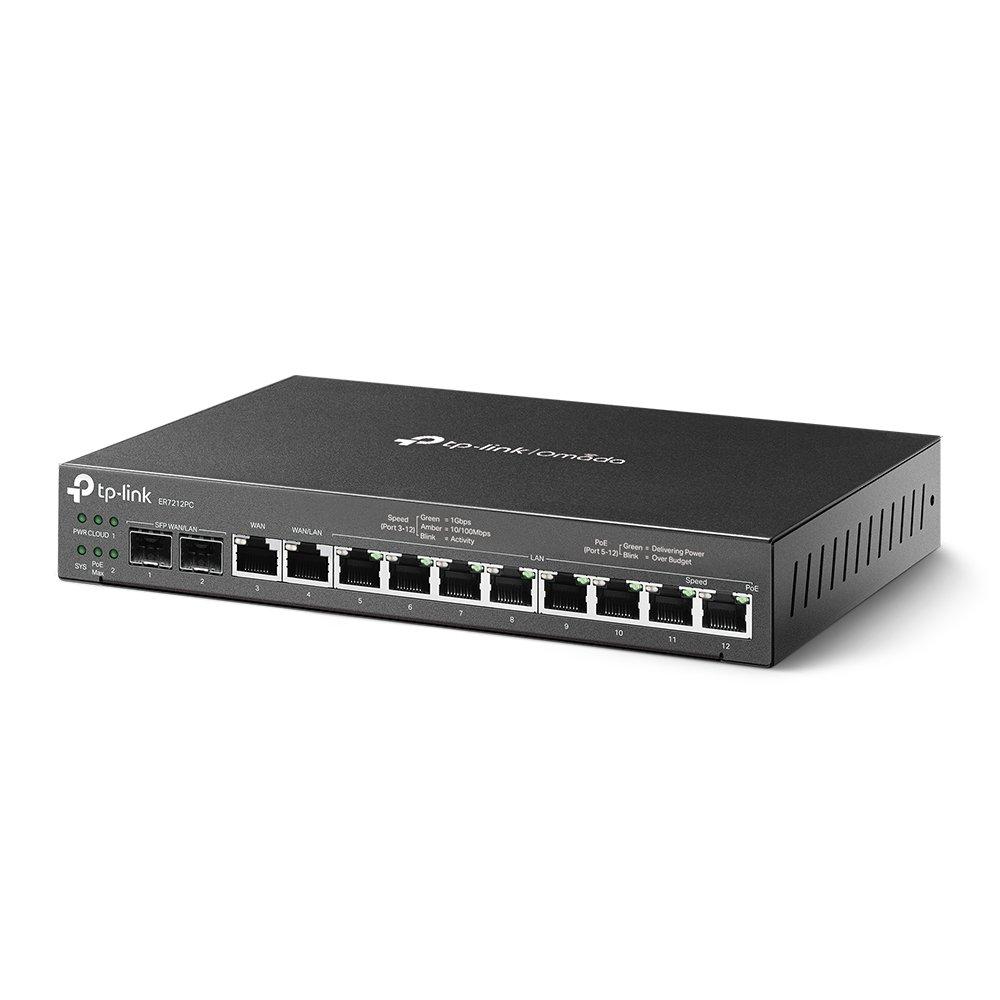 TP-Link ER7212PC VPN Router, Switch and Omada Controller Front Angle Image