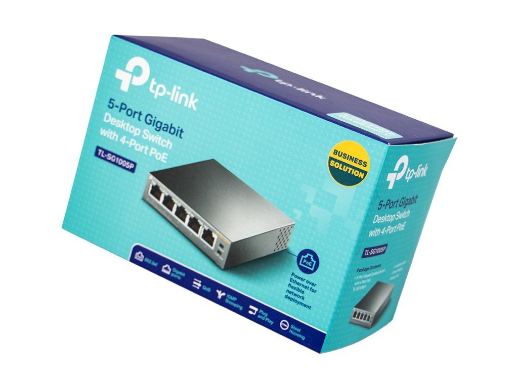 TP-Link TL-SG1005P 5 Port Switch 4 poe Box