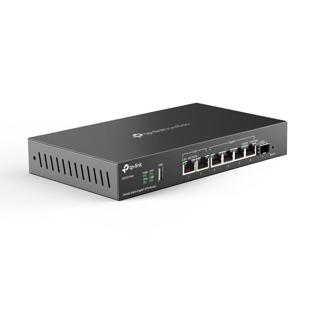 TP-Link ER707-M2 Omada Multi-Gigabit VPN Router Front Angle Image
