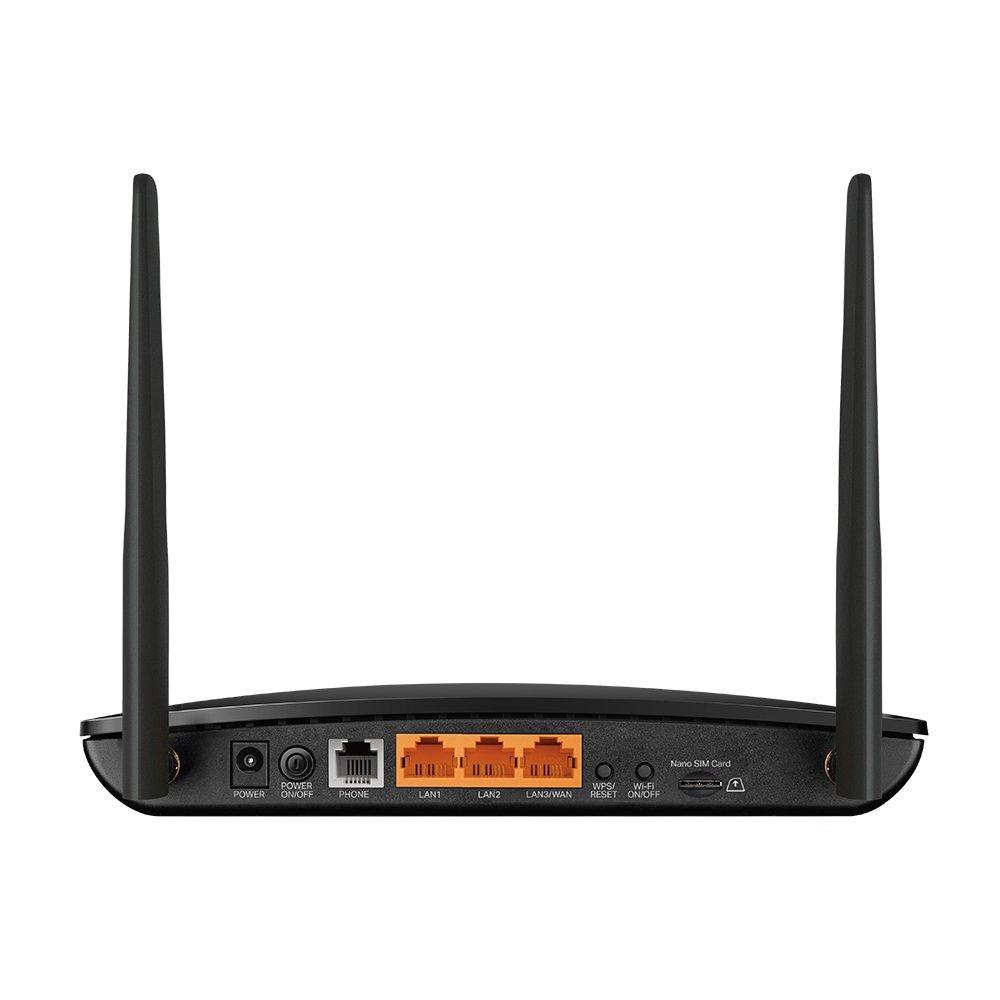 TP-Link TL-MR6500v WiFi 4 LTE 4G Router Back View
