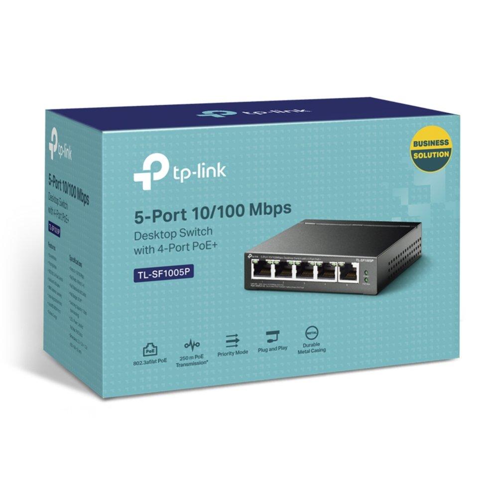 TP-Link TL-SF1005P 5-Port Unmanaged PoE Switch Box
