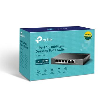 TP-Link TL-SF1006P PoE+ Unmanaged Switch Box