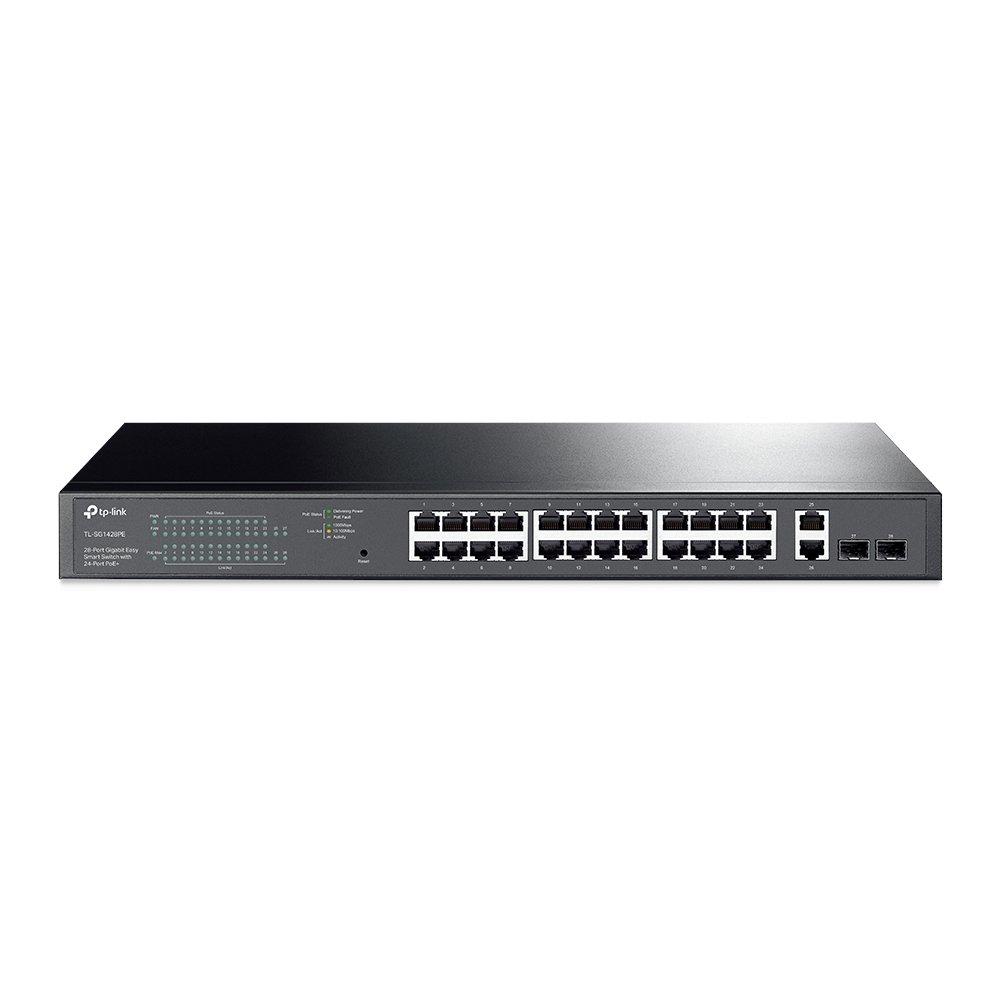 TP-Link TL-SG1428PE 28-Port Smart PoE+ Switch Front Image
