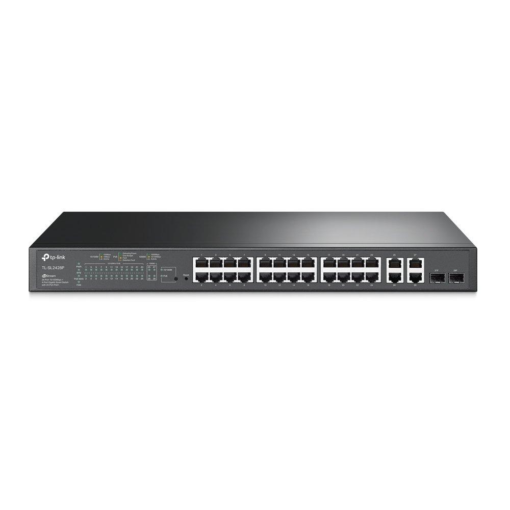 TP-Link TL-SL2428P 24-Port PoE Switch Front Image