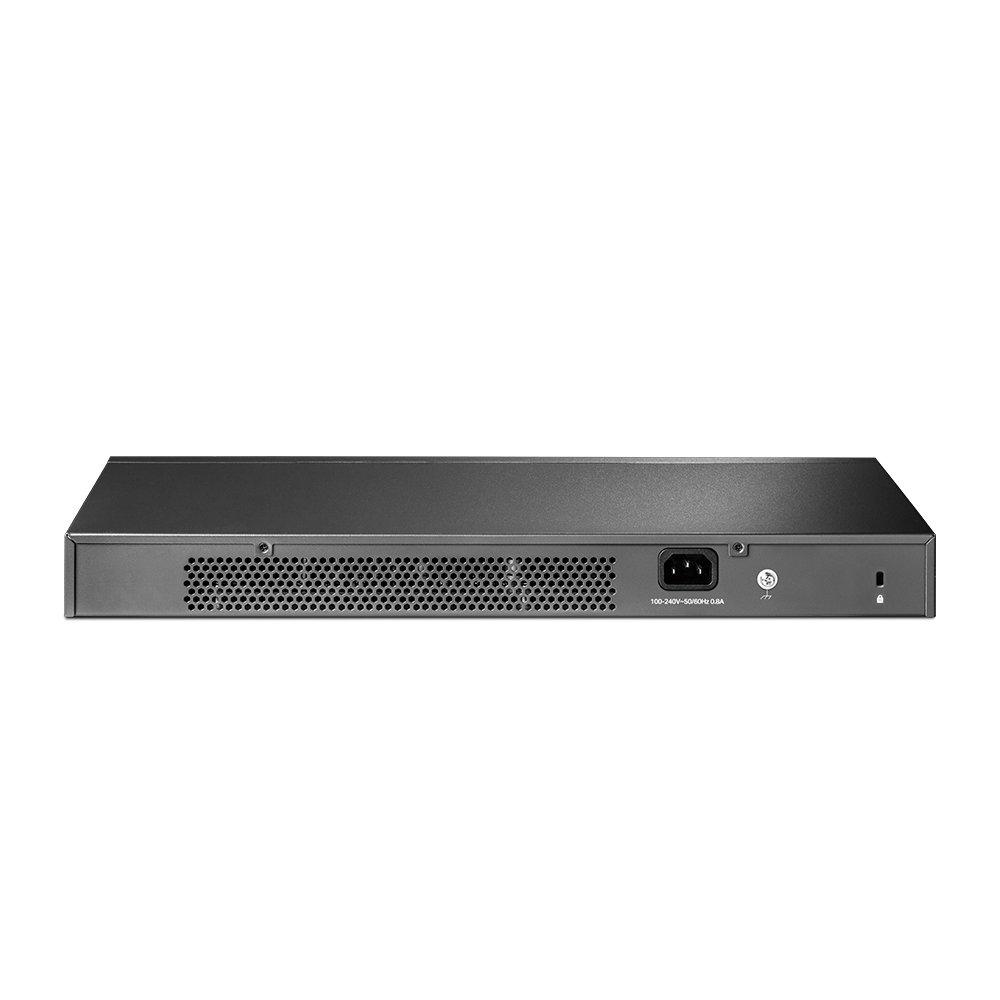 TP-Link TL-SX3008F JetStream 8-Port L2+ Switch Back Image