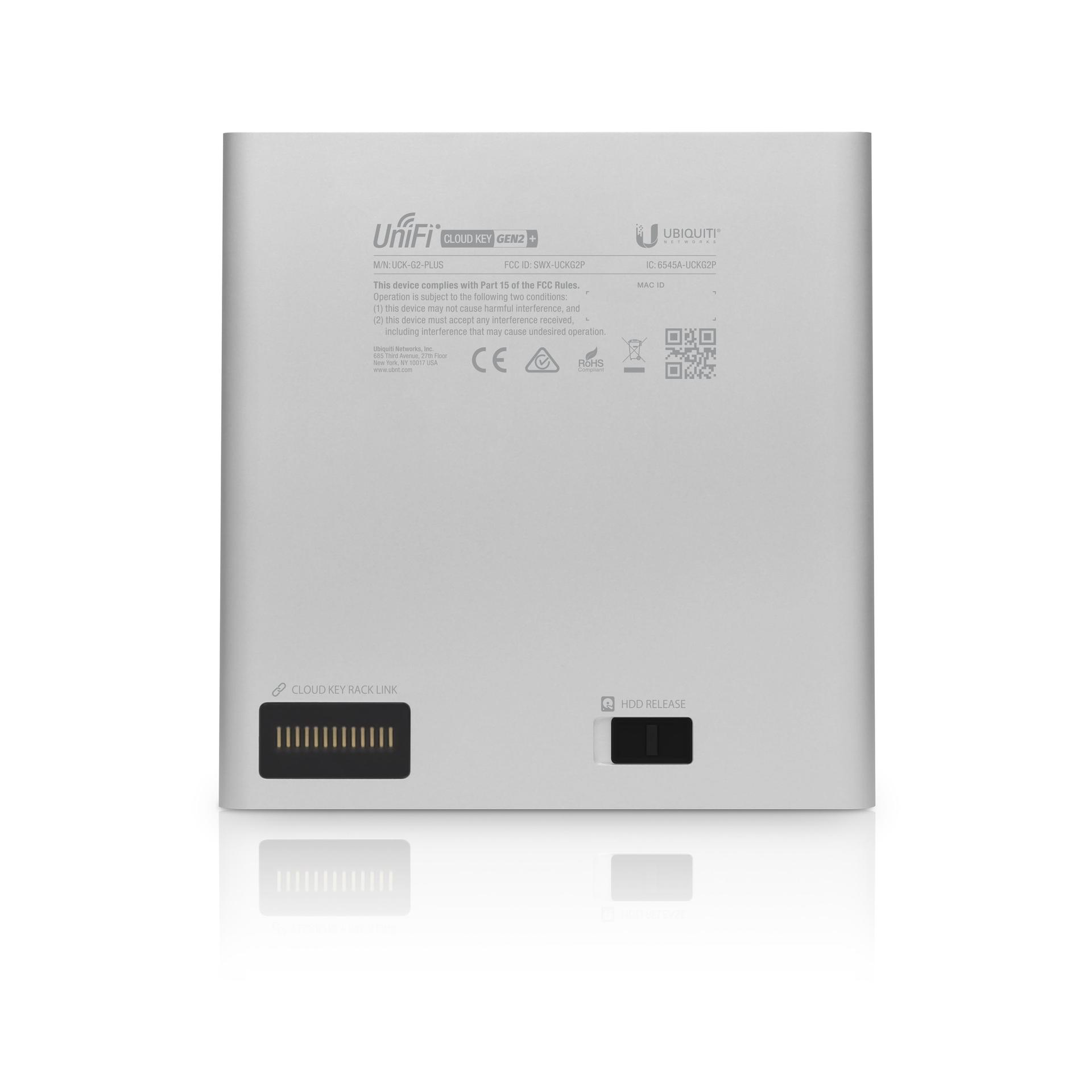 Ubiquiti UCK-G2-PLUS UniFi Gen2 Cloud Key Controller Back View Image