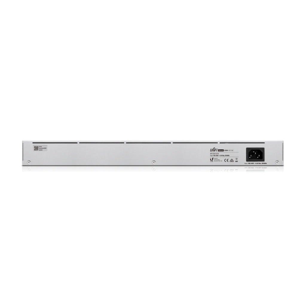 Ubiquiti UniFi USW-48-POE 48-Port PoE+ Gen2 Gigabit Network Switch Back View Image