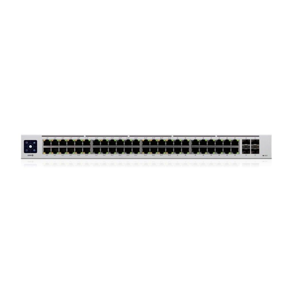 Ubiquiti UniFi USW-48-POE 48-Port PoE+ Gen2 Gigabit Network Switch Front View Image