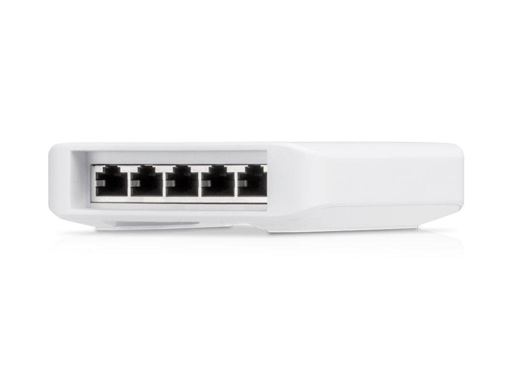 USW-FLEX 5 Port Gigabit Switch Side Angle Ports